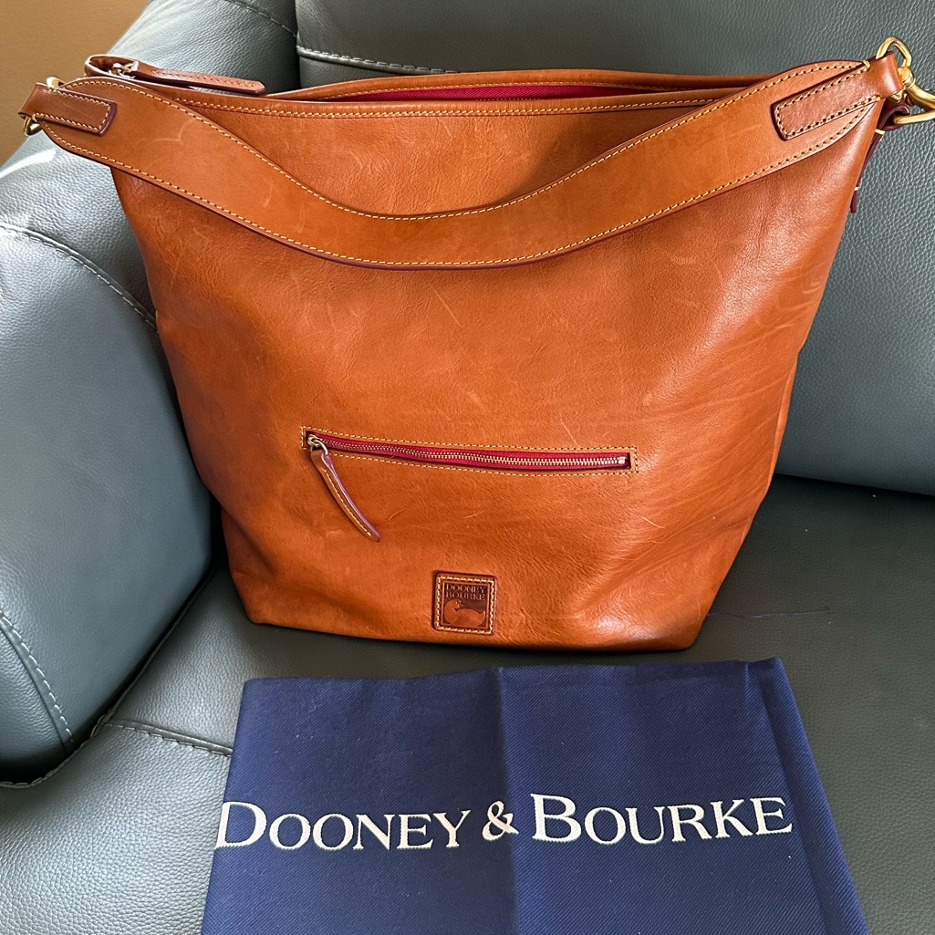 Dooney & Bourke Brown Leather Hobo Bag